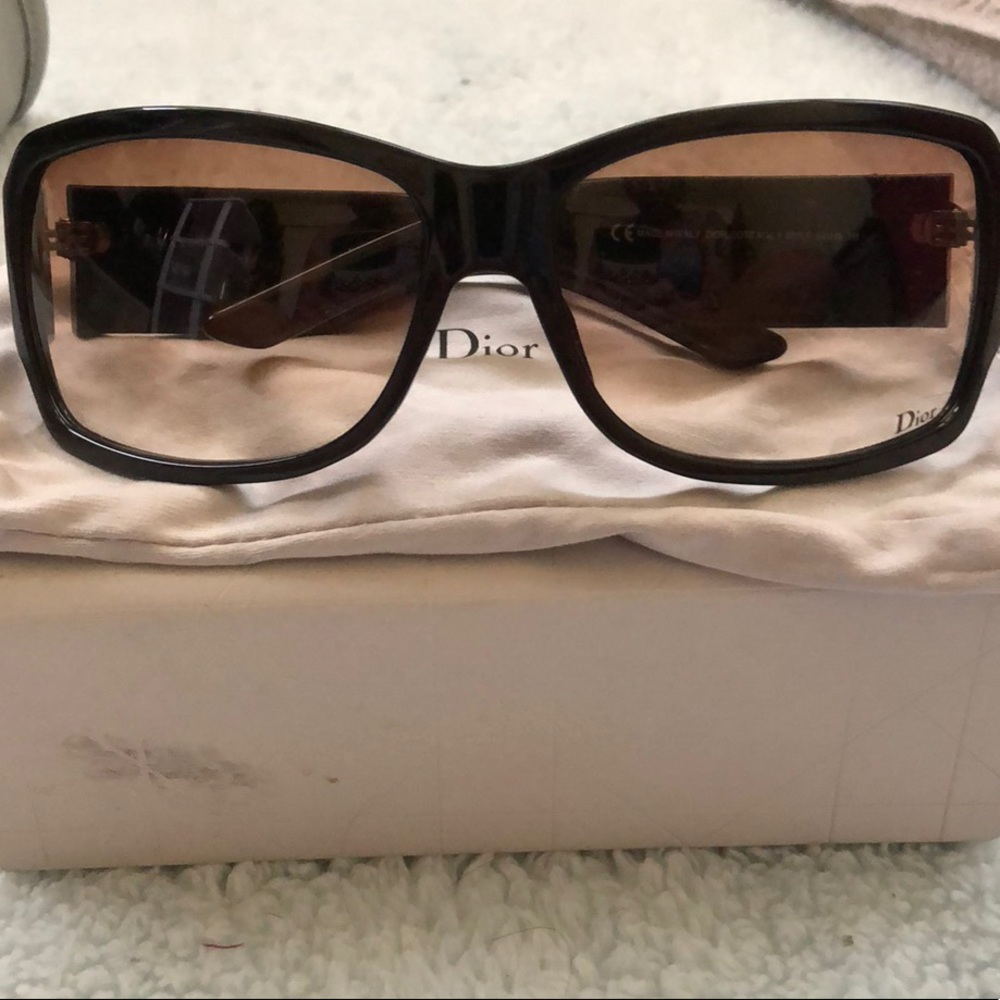 Christian Dior Sunglasses black with buckles